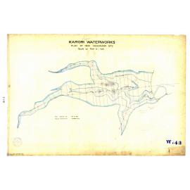 Karori Waterworks, plan of new reservoir site - 01 November 1907