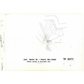 Junction Waiapu Road and private way, Karori, showing location of 32 Waiapu Road