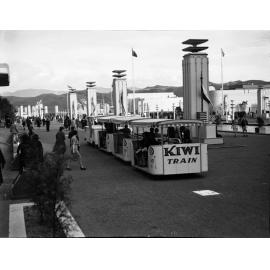 Centennial Exhibition, Kiwi Trains travelling along Centennial Avenue