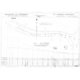 Mount Victoria Tunnel, eastern approach, site plan and longitudinal section