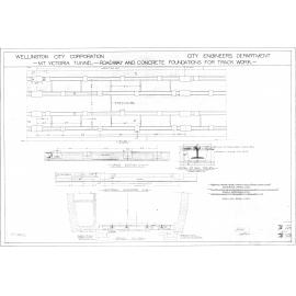 Mount Victoria Tunnel, roadway and concrete foundations for trackwork