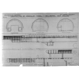 Mount Victoria Tunnel, ventilation diagram, sheet 2, longitudinal and cross sections