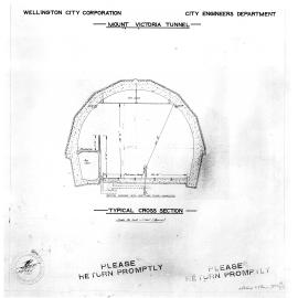 Mount Victoria Tunnel, typical cross section