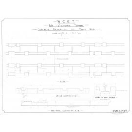 Mount Victoria Tunnel, concrete foundations for trackwork, Mount Victoria Tunnel