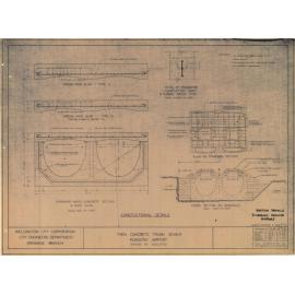 Twin concrete trunk sewer - Rongotai airport