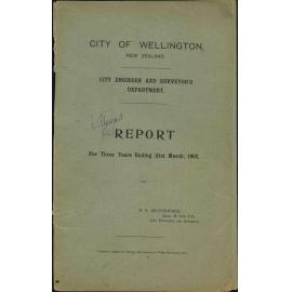 City Engineer and Surveyor's Department Report for the three years ending 31st March 1902