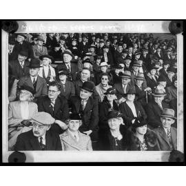 Crowd seated in new stand at Petone Oval