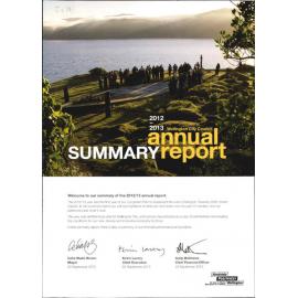 WCC Annual Report summary, 2012-2013