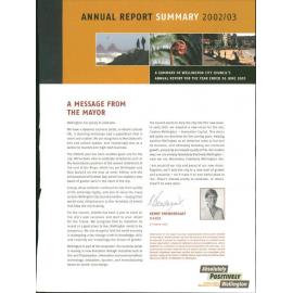 WCC Annual report summary, 2002-2003
