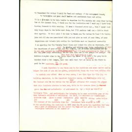 Speeches and correspondence, miscellaneous