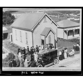 Wedding of Miss Gear and Dr Robertson, Saint Annes Church, Porirua