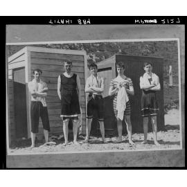 Men in bathing suits, Titahi Bay