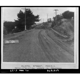 Awatea Street, Porirua. Reconstruction works in progress