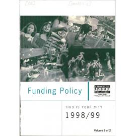 WCC Annual Plan, Volume 2, Funding Policy, 1998-1999