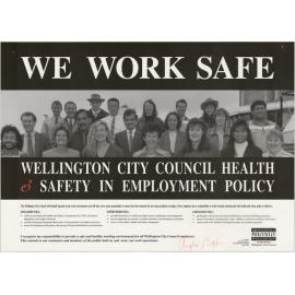 We Work Safe, Wellington City Council Health & Safety in Employment Policy