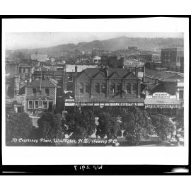 Elevated view of Courtenay Place tram terminus