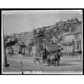 Wellington Corporation Tramways, overhead equipment and maintenance crew.