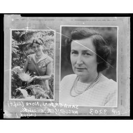 Portrait of New Zealand author, Nora Sanderson ( left) and Elizabeth Messenger (right)