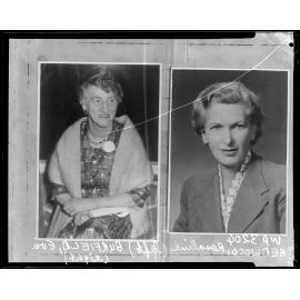 Portrait of New Zealand author, Rosaline Redwood ( left) and Eva Burefield (right)