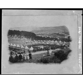 Camp of Heretaunga Mounted Rifles at Newtown Park (before leaving for the Boer War)