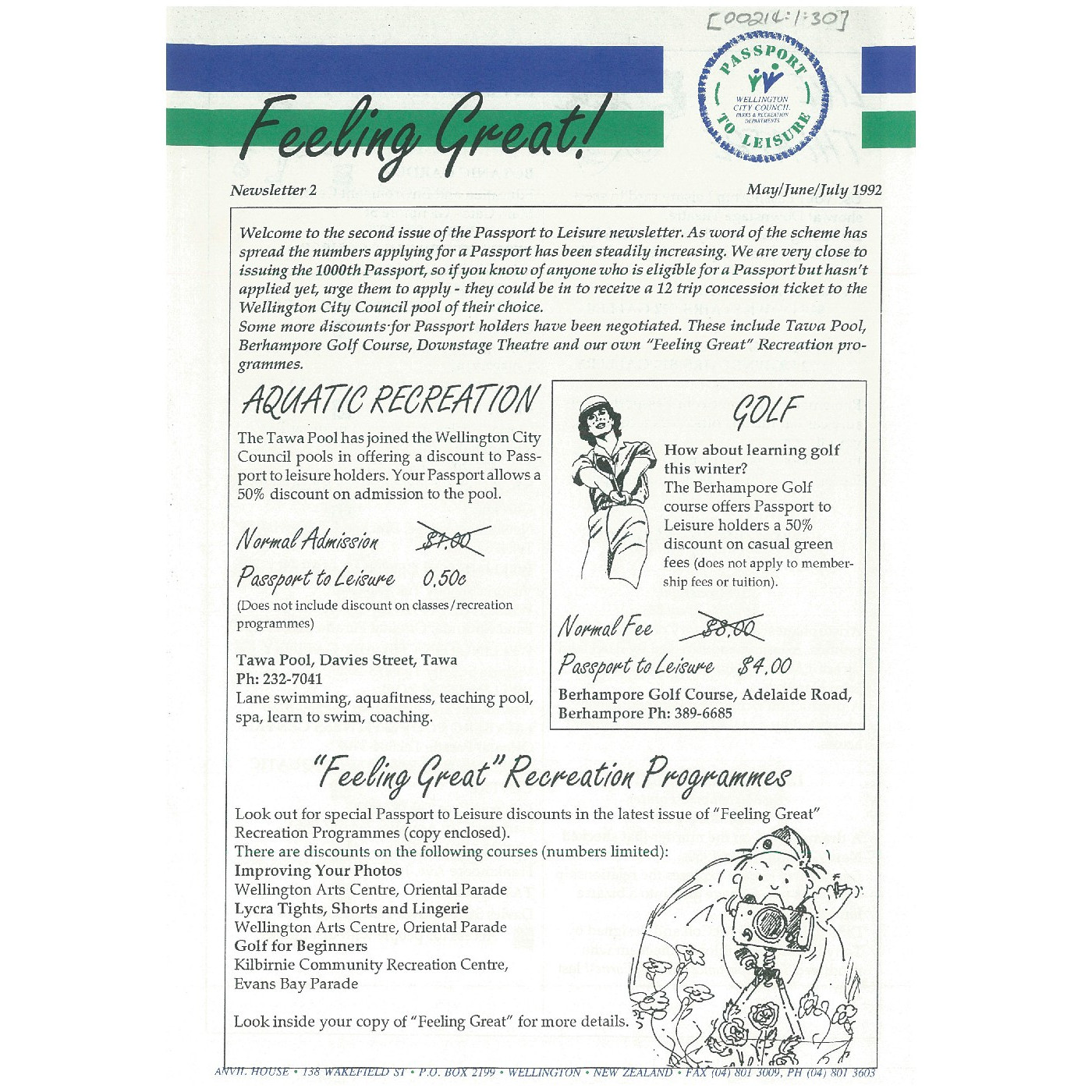 Feeling Great, Newsletter 2, May-July 1992