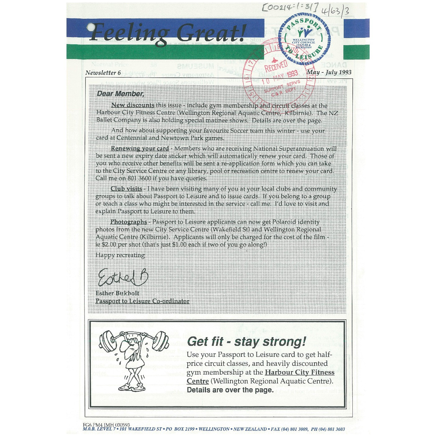 Feeling Great, Newsletter 6, May-July 1993