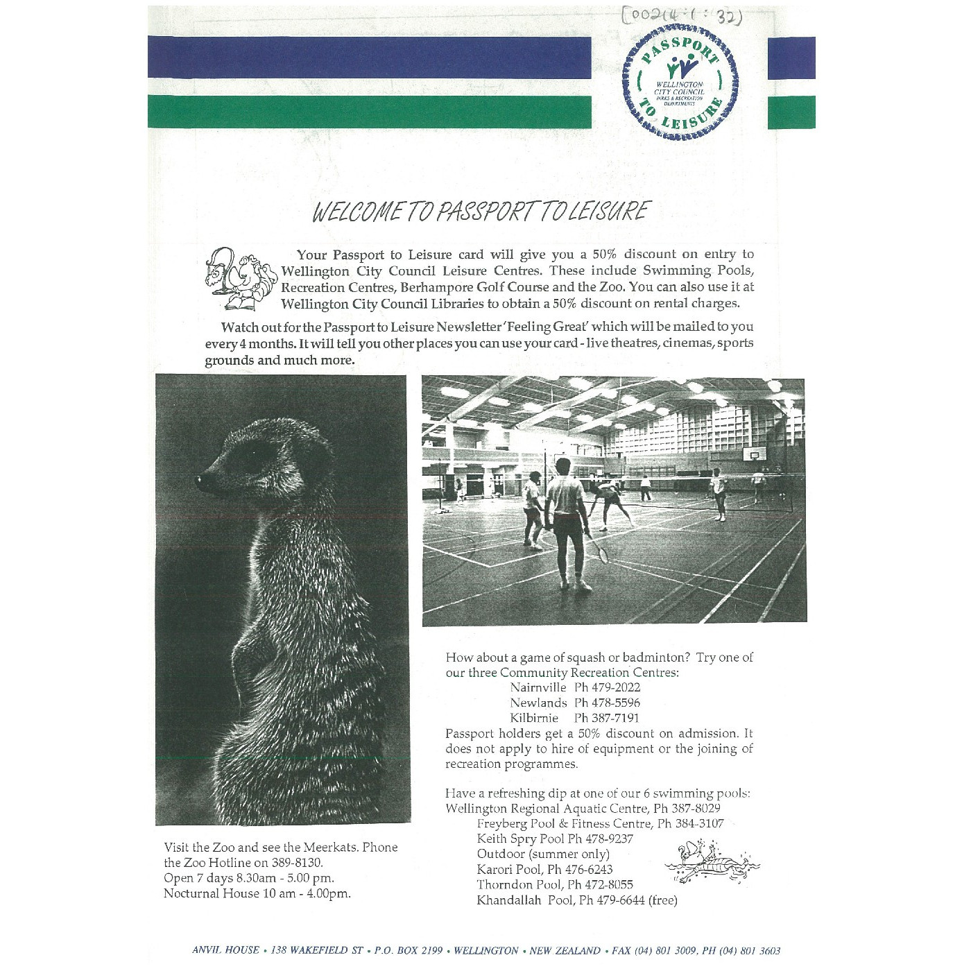 Welcome to Passport to Leisure, Informational Leaflet
