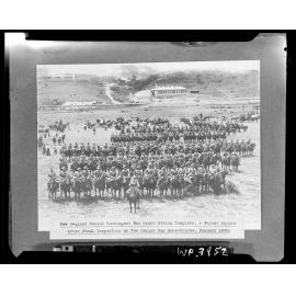 South African War, 2nd contingent at Island Bay Racecourse after final inspection