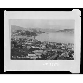 Elevated view of Kilbirnie and Evans Bay, looking towards Wellington harbour