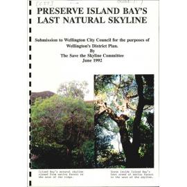 District Plan: Submission (unnumbered) from Save the Skyline Committee