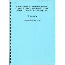 Draft District Plan Submissions, Volume 3