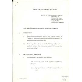 Proposed District Plan [1994] Submissions, Heritage - Folder 7