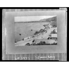Elevated view of Bathing Beach, Evans Bay