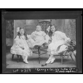 Studio portrait of three children