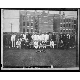 Group photograph of members of the Wellington Bowling Club
