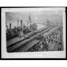 Queens Wharf, troops possibly departing for the Boer War