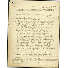 Engineer D H Sim correspondence and papers