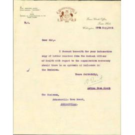 Johnsonville Town Board, Subject correspondence file, Health Department