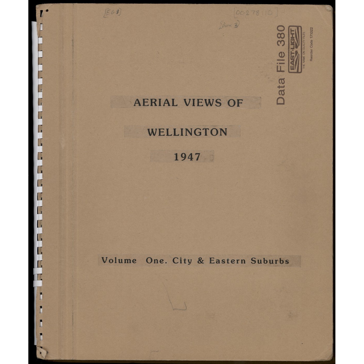 Album 10, Aerial Views of Wellington 1947 Volume One. City & Eastern Suburbs