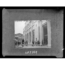 Books being transferred from old Library to new Wellington Public Library by Rongotai College Boys
