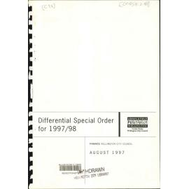 Differential Special Order for 1997/98