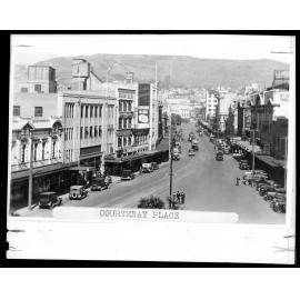 Elevated view of Courtenay Place, from west end