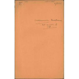 Testimonials, miscellaneous (not current members of staff)