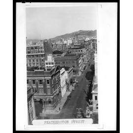 Elevated view of Featherston Street, looking south towards Lambton Quay