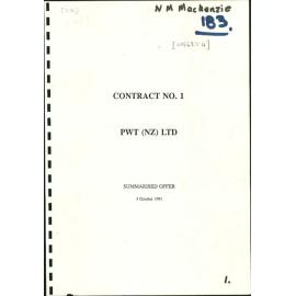 Wellington Wastewater Treatment Plant, Summarised Offer for Process Design and Equipment, Contract No 1