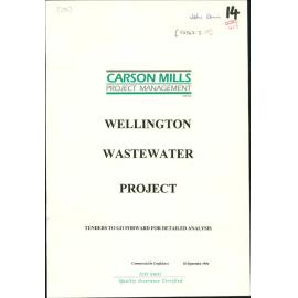 Wellington Wastewater Project, Tenders to go Forward for Detailed Analysis