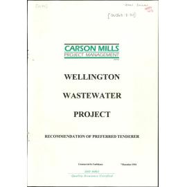 Wellington Wastewater Project, Recommendation of Preferred Tenderer