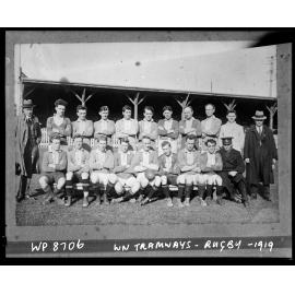 Wellington City Council Tramways Department Rugby team, Group photograph