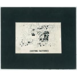 Photograph of a map of Mount Cook/Te Aro, existing factories