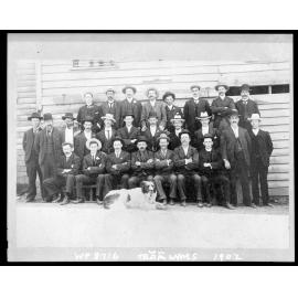 Horse-car men, group photograph of Wellington City Council tramways staff